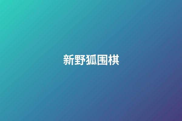 新野狐围棋(新野狐围棋app下载 官网)